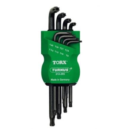 KUKKO 212-265 - Jeu de clés Allen mâles coudées TORX® Tamper resistant (8 pièces)