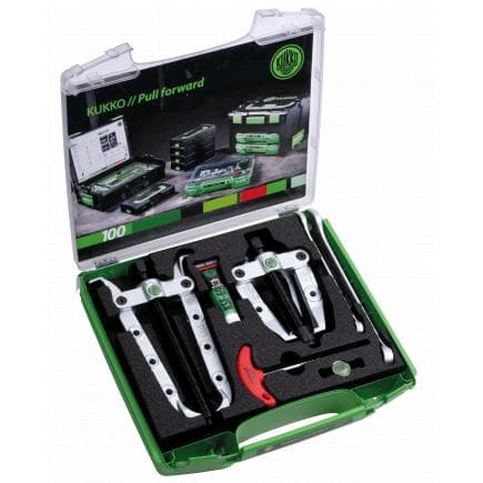 KUKKO K-204-V-210-1 - Jeu d'extracteurs universel avec pinces de serrage latérales pour essieux avant VW