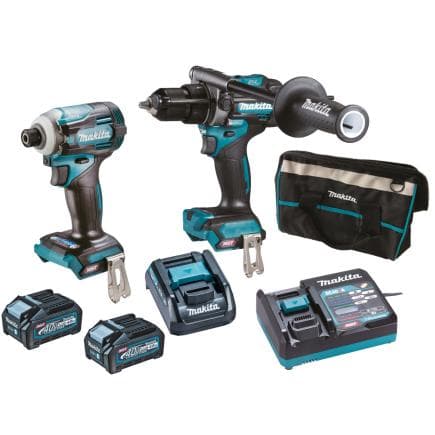 MAKITA DK0114G201 - Ensemble perceuse à percussion et visseuse à percussion (avec 2 batteries et chargeur)