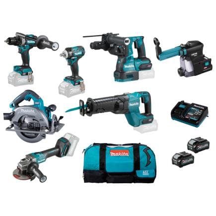 MAKITA DK0154G602 - Kit combiné de 7 outils XGT® 40Vmax (avec 2 batteries et chargeur)