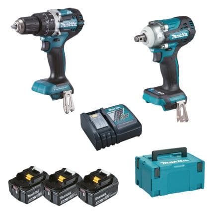 MAKITA DLX2359TJ1 - Ensemble complet de visseuse à percussion et de perceuse à percussion LXT® (avec 3 batteries et chargeur)