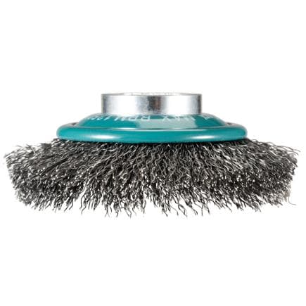 MAKITA D-73449 - Brosse X-LOCK avec roue biseautée ø fil ondulé en acier inoxydable de 100 mm
