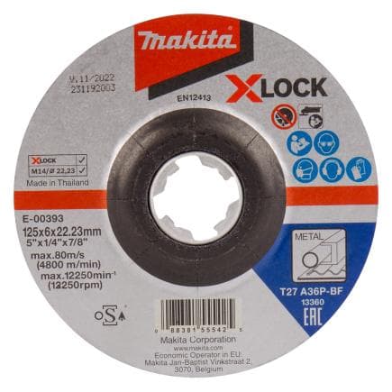 MAKITA E-00418 - Disque de ponçage central enfoncé pour meuleuses d’angle compatibles X-Lock