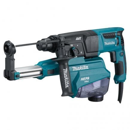 MAKITA HR2653TJ - MARTEAU SDS-Plus 800W 26 mm - AVT - 3 FONCTIONS - en coffret avec broche avec Jeu d'aspiration