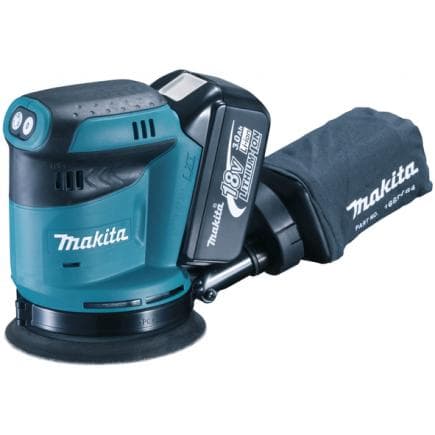 MAKITA DBO180RTJ - PONCEUSE ORBITALE ALÉATOIRE 18V 5" - en coffret avec 2 batteries 5.0Ah et chargeur de batterie