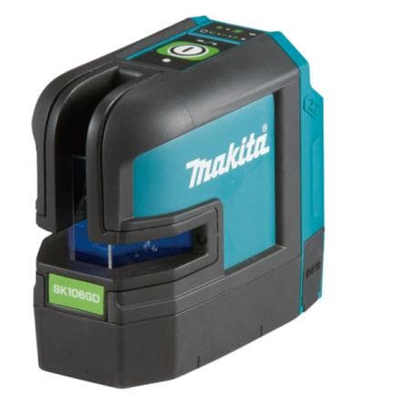 MAKITA SK106GDZ - MARQUEUR LASER 12Vmax - 2 LIGNES / 4 POINTS - VERT - avec accessoires, sans batterie et chargeur de batterie