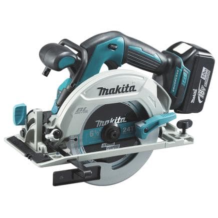 MAKITA DHS680RTJ - SCIE CIRCULAIRE POUR BOIS 18V 165 mm - en coffret avec batteries et chargeur de batterie