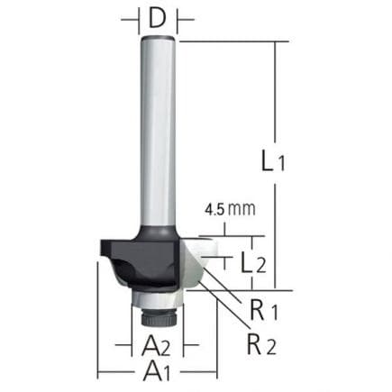 MAKITA D-11695 - Wave profile milling cutter