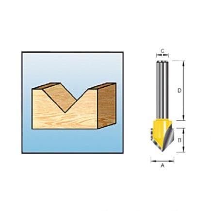 MAKITA D-09379 - Diamond V-groove milling cutter