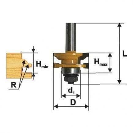 MAKITA D-11938 - Milling cutter for reversible joints