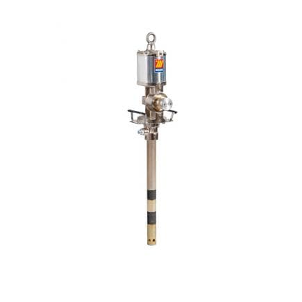 MECLUBE 011-1270-060 - Pompa pneumatica industriale per grassi R 70:1 Mod. 1270 flangiata doppio effetto lunghezza pescante 600 mm