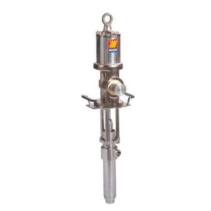 MECLUBE 021-0906-XDT - Pompa pneumatica industriale inox AISI 304 per prodotti chimici R 6:1 Portata 45 l/min Mod. 906XD disgiunta a doppio effetto