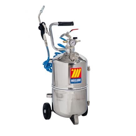 MECLUBE 027-1307-000 - Doseur d'huile pneumatique inox 24 L. Valve anti-goutte ø12 mm