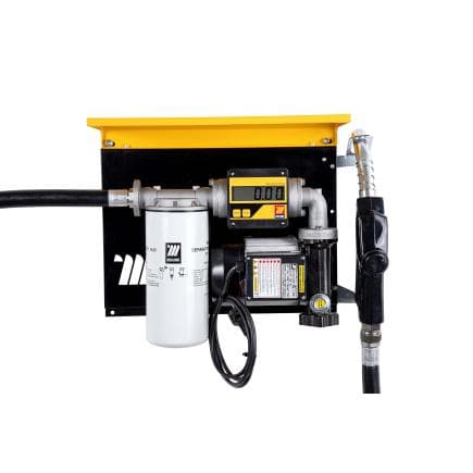MECLUBE 090-5349-100 - Distributeur mural pour transfert diesel WALL MEC 100 l/min 230V/50Hz avec arme automatique, débitmètre numérique, filtre...