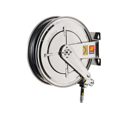 MECLUBE 070-2418-610 - Enrouleur de tuyau fixe aisi 304 inox fx-550 pour essence ø1" -25x35 10m