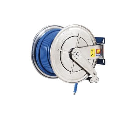 MECLUBE 070-2604-350 - Enrouleur de tuyau fixe aisi 304 inox fx-560 pour eau 150°c ø3/8"