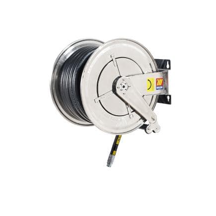 MECLUBE 070-2618-630 - Enrouleur de tuyau fixe en acier inoxydable aisi 304 fx-660 pour essence ø1" -25x35 30m