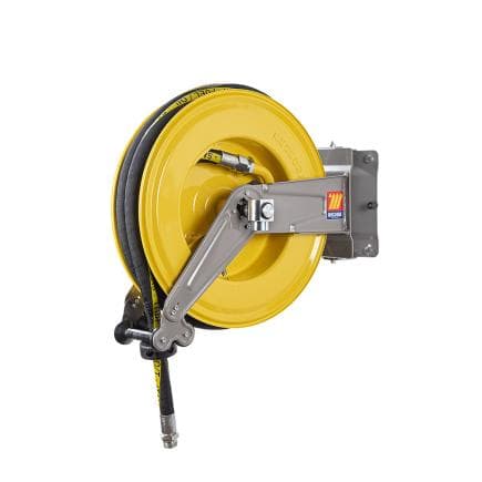 MECLUBE 071-1418-610 - Enrouleur de tuyau peint réglable s-550 pour essence ø1" -25x35 10m