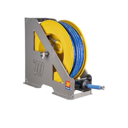 MECLUBE 073-1504-430 - Enrouleur de tuyau automatique hd-555 à usage intensif pour eau 150°c ø1/2"30m