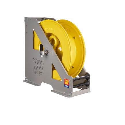 MECLUBE 073-1505-400 - Enrouleur de tuyau automatique hd-555 à usage intensif pour eau 150°c 1/2" (sans tuyau)
