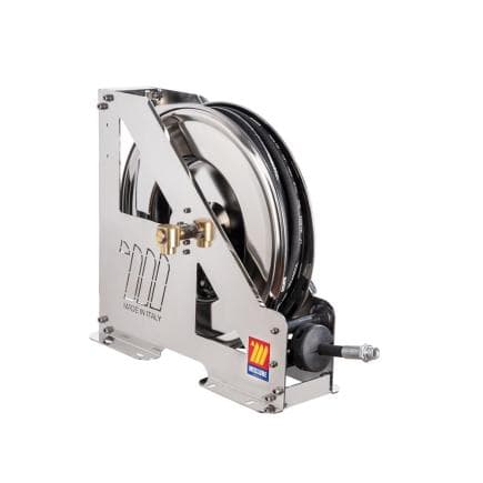 MECLUBE 073-2302-415 - Enrouleur de tuyau automatique en acier inoxydable aisi 304 à usage intensif série Hdx-460 pour air-eau ø1/2"