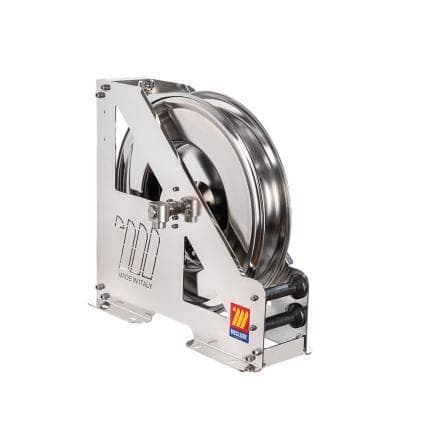 MECLUBE 073-2309-400 - Enrouleur de tuyau automatique en acier inoxydable aisi 304 à usage intensif série hdx-460 pour antigel-laveur-bleu...