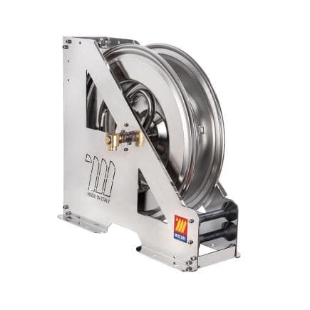 MECLUBE 073-2402-400 - Enrouleur de tuyau automatique en acier inoxydable aisi 304 à usage intensif série hdx-550 pour air-eau 1/2" (sans tuyau)