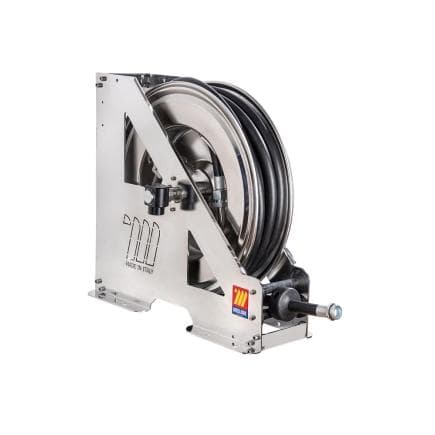MECLUBE 073-2408-510 - Enrouleur de tuyau automatique en acier inoxydable aisi 304 à usage intensif série hdx-550 pour diesel ø3/4"-19x27