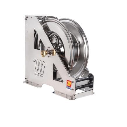 MECLUBE 073-2502-400 - Enrouleur de tuyau automatique en acier inoxydable aisi 304 à usage intensif série hdx-555 pour air-eau 1/2" (sans tuyau)