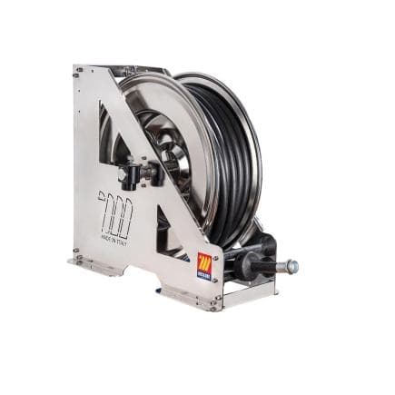 MECLUBE 073-2508-615 - Enrouleur de tuyau automatique en acier inoxydable aisi 304 à usage intensif série hdx-555 pour diesel ø1"-25x35 15m