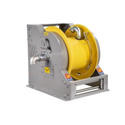 MECLUBE 076-6106-800 - Enrouleur de tuyau automatique industriel à ressort en acier peint pour huile et lubrifiant fa-600 ø 1.1/2" (sans tuyau)
