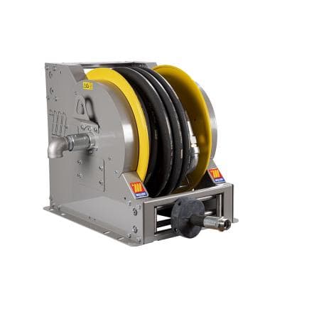 MECLUBE 076-6106-815 - Enrouleur de tuyau automatique industriel à ressort en acier peint pour huile et lubrifiant fa-600 ø1.1/2" 15m
