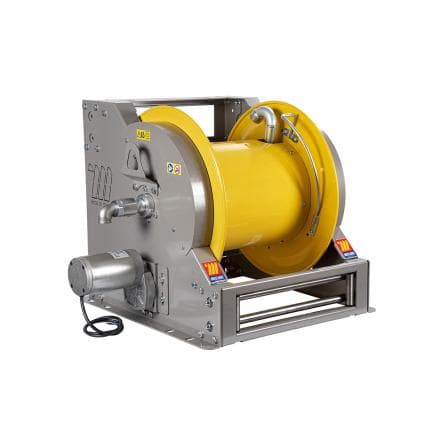 MECLUBE 076-6137-600 - Enrouleur de tuyau industriel en acier peint motorisé électriquement série 230v fe-601 pour graisse 1" (sans tuyau)