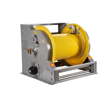 MECLUBE 076-6372-600 - Enrouleur de tuyau industriel motorisé pneumatique série fp-603 pour air-eau et diesel 1" (sans tuyau)
