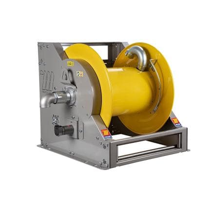 MECLUBE 076-7362-900 - Enrouleur de tuyau industriel en acier peint série fi-703 motorisé hydraulique pour air-eau et diesel 2" (sans tuyau)
