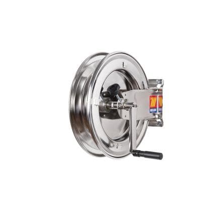 MECLUBE 077-2206-300 - Enrouleur manuel en inox 304 fixe fmx-400 pour huile, antigel et similaires 3/8" (sans tuyau)