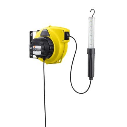MECLUBE 078-3440-215 - Enrouleur de câble automatique avec transformateur et lampe es-260l 15m