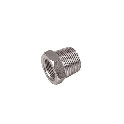 MECLUBE F96-1302-605 - Capuchon de réduction en acier inoxydable m 1" nptf-f3/4" bsp