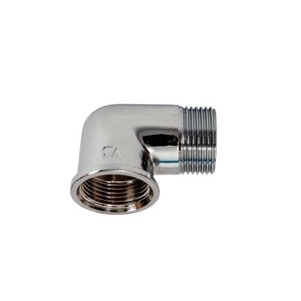 MECLUBE R18-1210-006 - Raccord 90° m-f1" en forme de l en laiton chromé