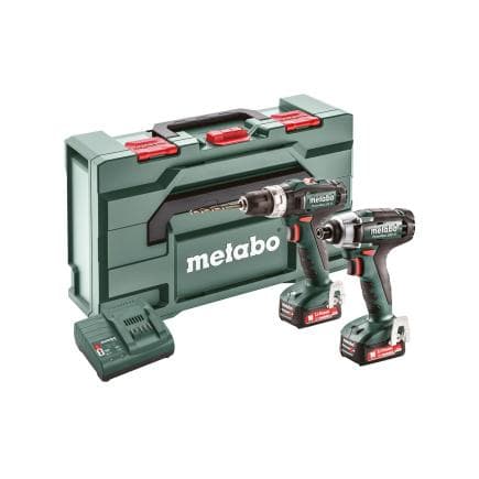 METABO 685167000 - Combo Set 2.7.2 12 V - Jeu de clé à chocs 12 V et perceuse-visseuse à percussion 12 V (avec 2 batteries et chargeur)