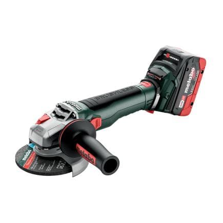 METABO 613054810 - WB 18 LT BL 11-125 Quick - Meuleuse d'angle sans fil 18V (avec 2 batteries 8,0 Ah et chargeur)