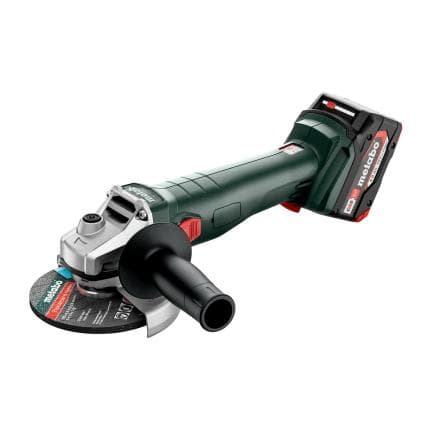METABO 602247510 - W 18 L 9-125 - Meuleuse d'angle sans fil 18V (avec 2 batteries 4,0 Ah et chargeur)