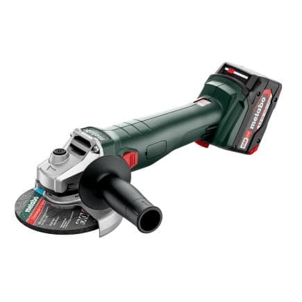 METABO 602249650 - W 18 L 9-125 Quick - Meuleuse d'angle sans fil 18V (avec 2 batteries 5,2 Ah et chargeur)