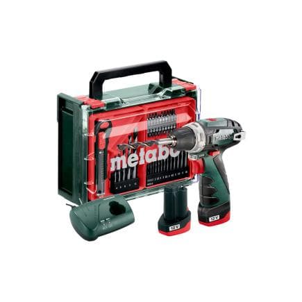 METABO 600080710 - PowerMaxx BS Basic Set Perceuse-visseuse sans fil (avec 2 batterie)