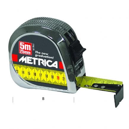 METRICA 08665 - NOUVELLE GRADUATION MÉTRIQUE - FLEXOMÈTRE 5m 25mm
