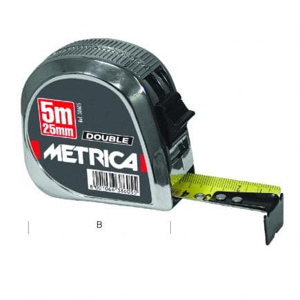 METRICA 38605 - DOUBLE METRIQUE - JAUGE DE PLIAGE 5m 25mm