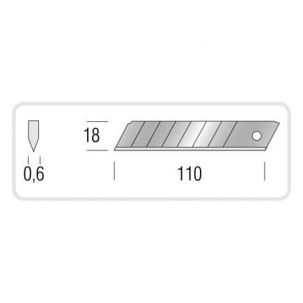 METRICA 49051 - LAMES DE RECHANGE 10 pièces couleur noir