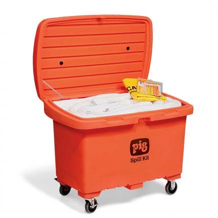 NEW PIG KIT479-OR - Kits pour déversements dans un conteneur de stockage à haute visibilité
