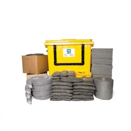 NEW PIG MSKWB1000 - Kit d'absorbants universels Essentials, conteneur à roulettes avec avant basculant