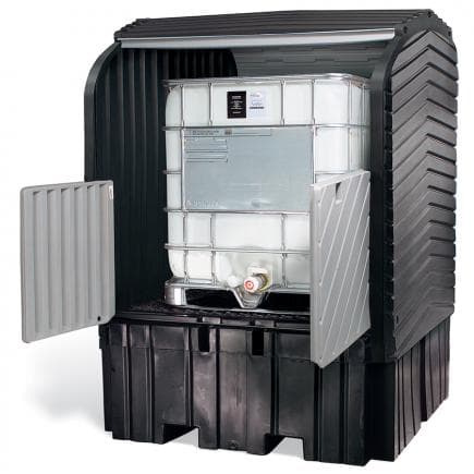 NEW PIG PAK902-BWG-AWO - Remise à couvercle dur àcylindre IBC PIG